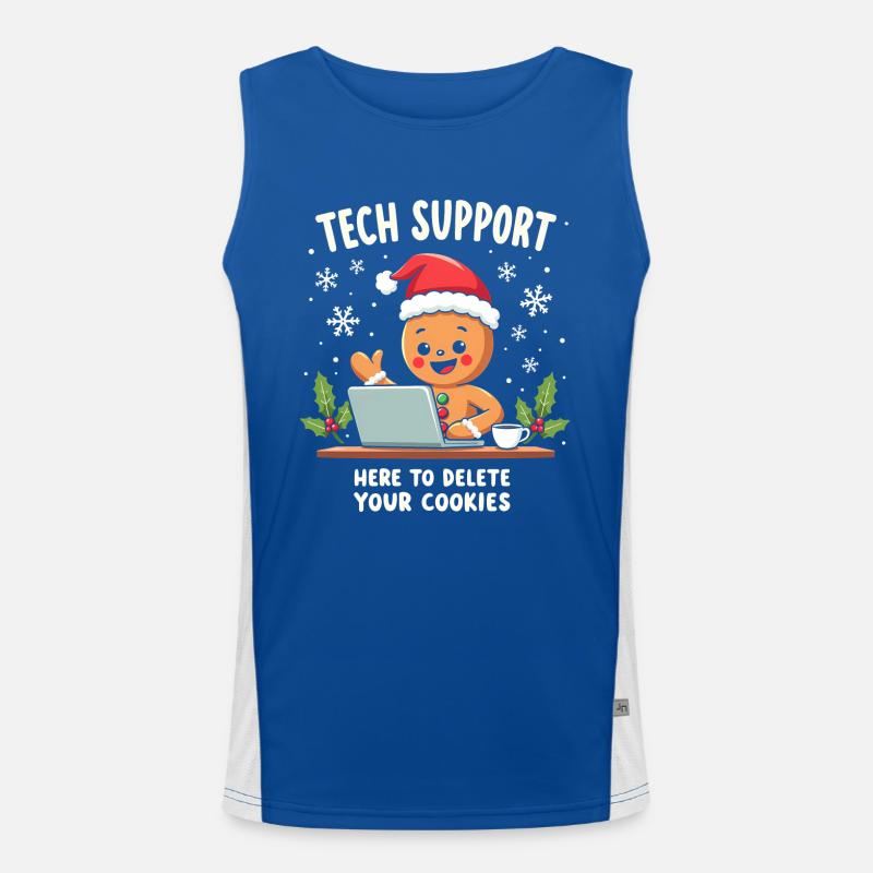 Tech Support, I'm here to delete your cookies Funktionelles Kontrast-Tank Top für Männer 
