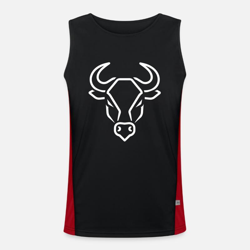 Stier Funktionelles Kontrast-Tank Top für Männer 