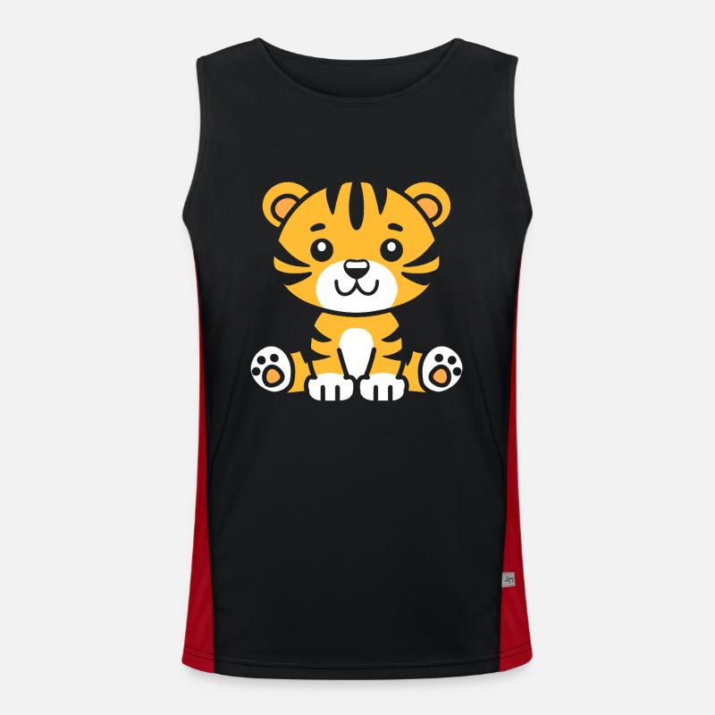 Tiger Funktionelles Kontrast-Tank Top für Männer 
