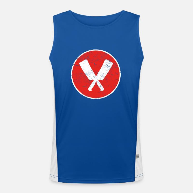 Geschenk metzger fleischer Funktionelles Kontrast-Tank Top für Männer 