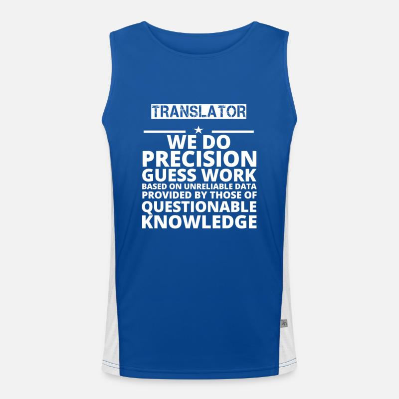 gift problem job precision TRANSLATOR Débardeur respirant contrasté Homme 