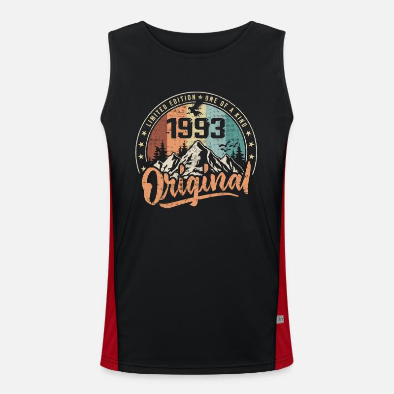 Original 1993 Retro Geburtstagsgeschenk geboren 1993 Funktionelles Kontrast-Tank Top für Männer 