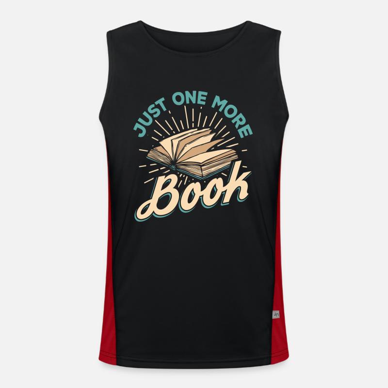 Read the book - Men's Functional Contrast Tank Top  - black/red