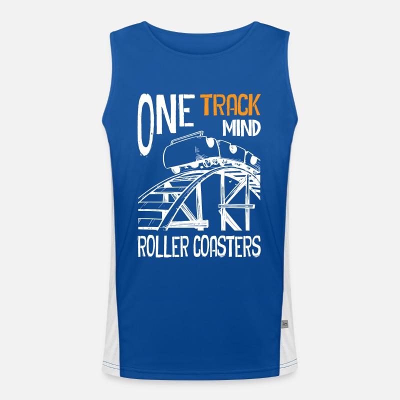 One Track Mind Roller Coaster Funktionelles Kontrast-Tank Top für Männer 