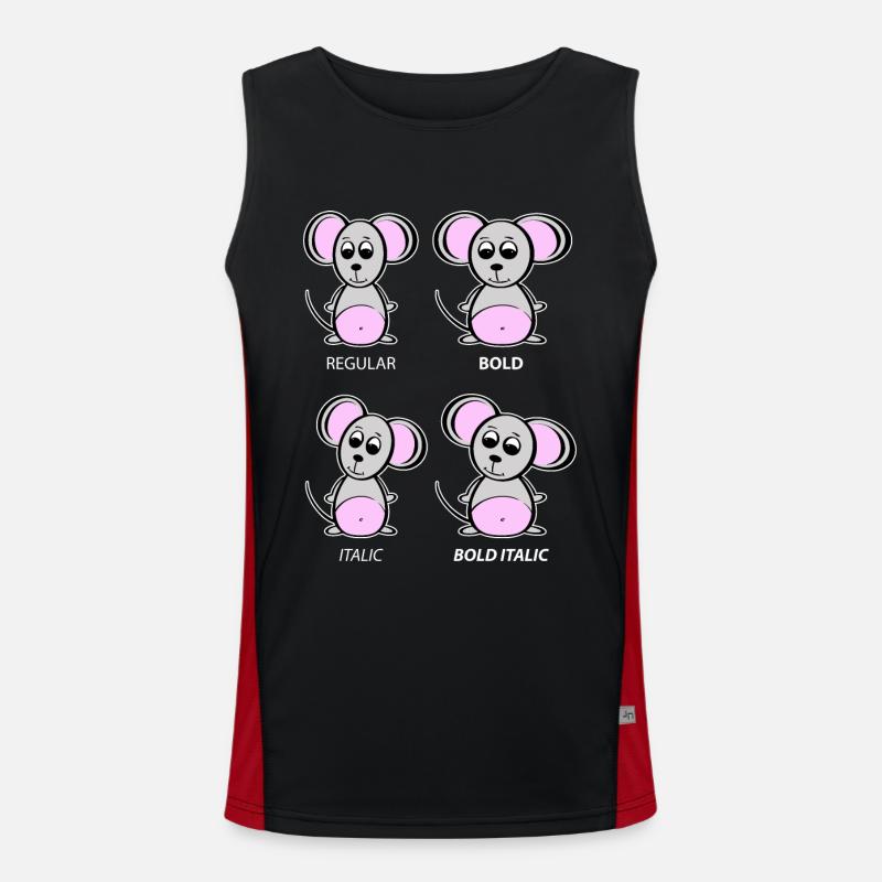 Graphic Designer Mouse - Typography Explanation Men's Functional Contrast Tank Top 