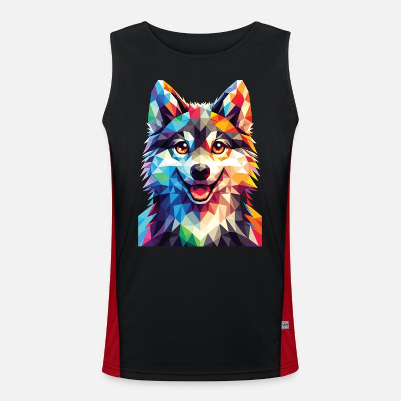 Loup polygonal Débardeur respirant contrasté Homme 