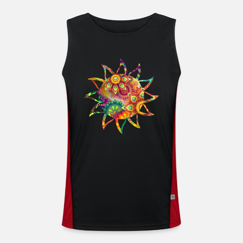 Sonne Funktionelles Kontrast-Tank Top für Männer 