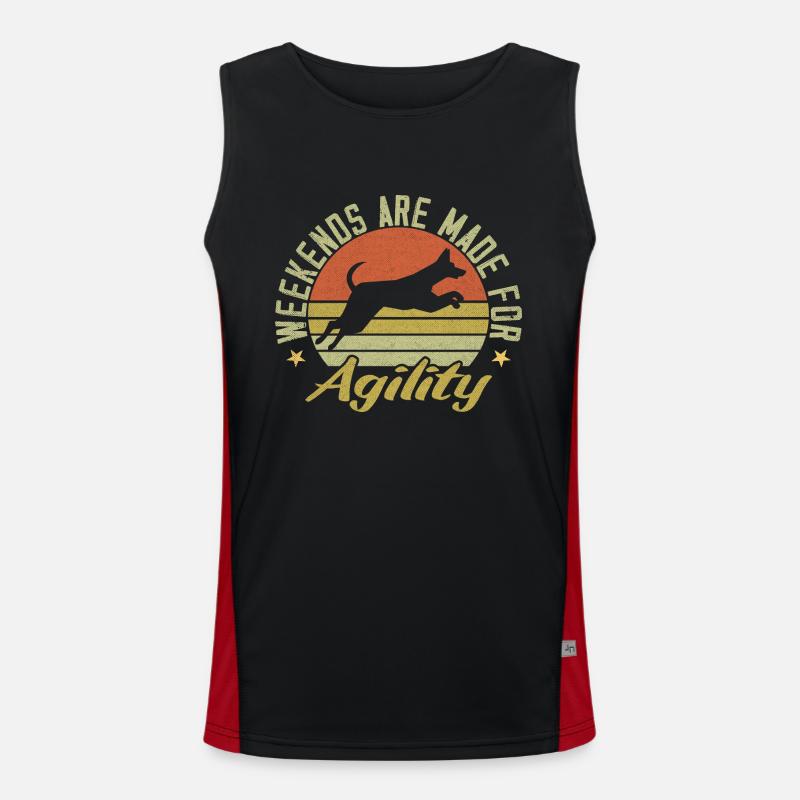 Weekends Are Made For Agility Dog Training Agility Débardeur respirant contrasté Homme 