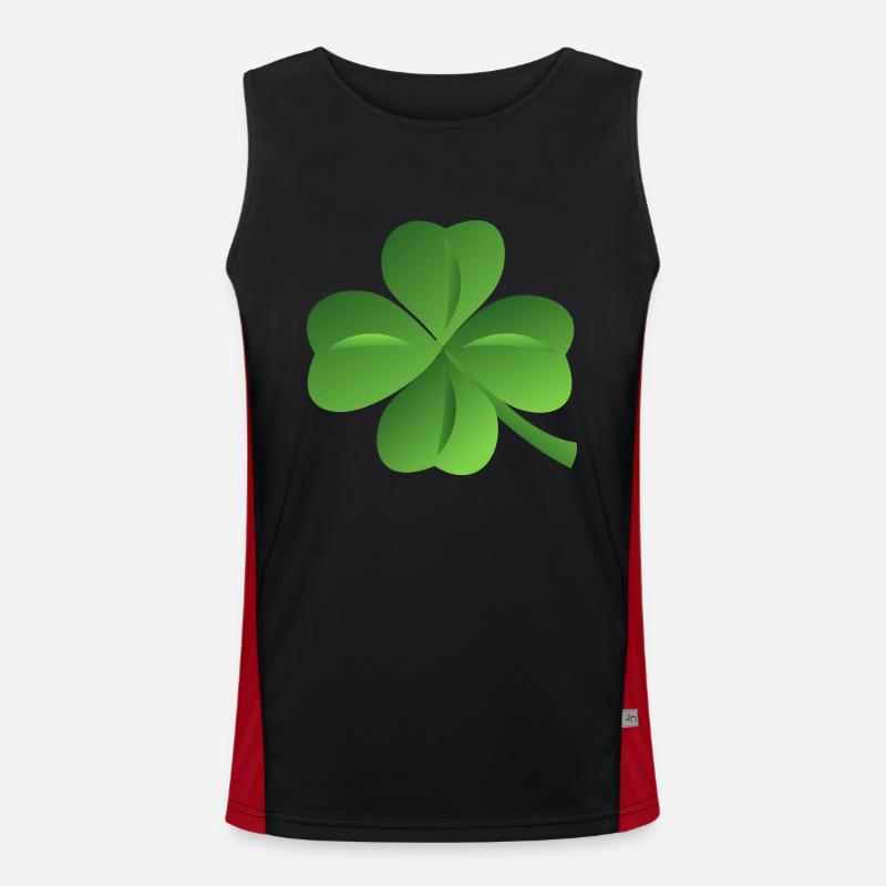kleeblatt glueck shamrock luck four leaf clover18 Funktionelles Kontrast-Tank Top für Männer 