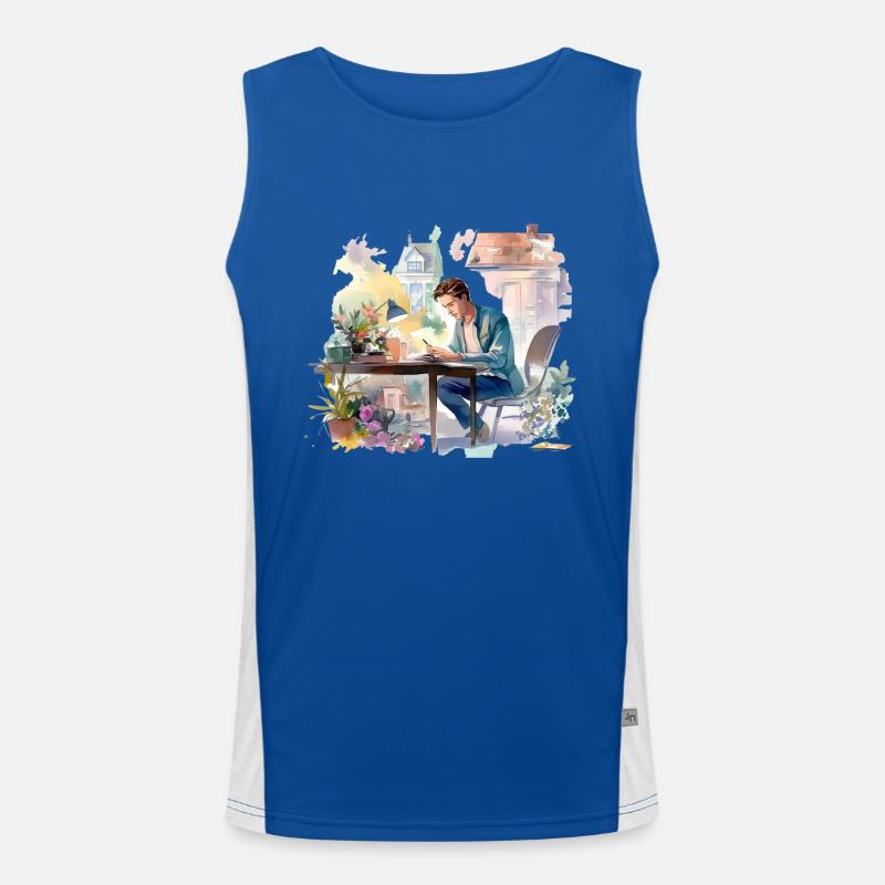 Alone without you Men's Functional Contrast Tank Top 