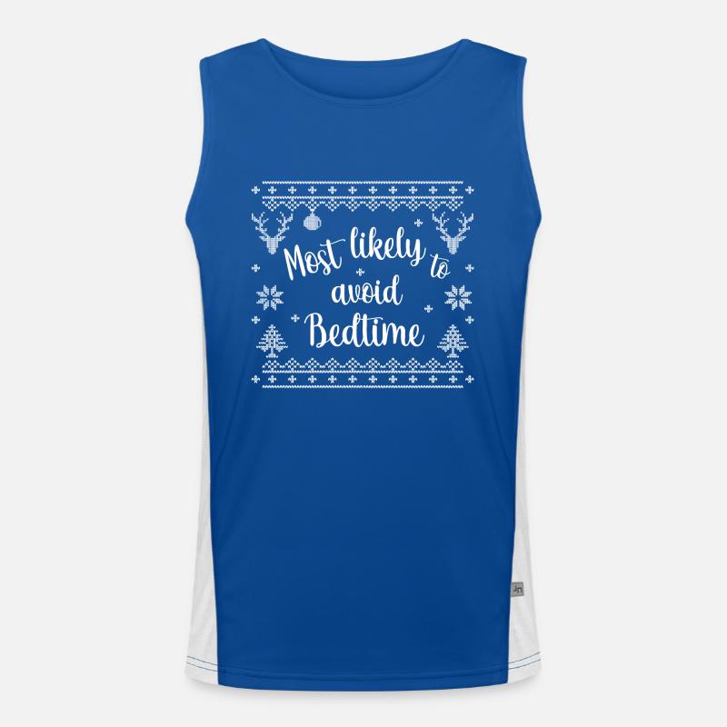 most likely to avoid bedtime Funktionelles Kontrast-Tank Top für Männer 