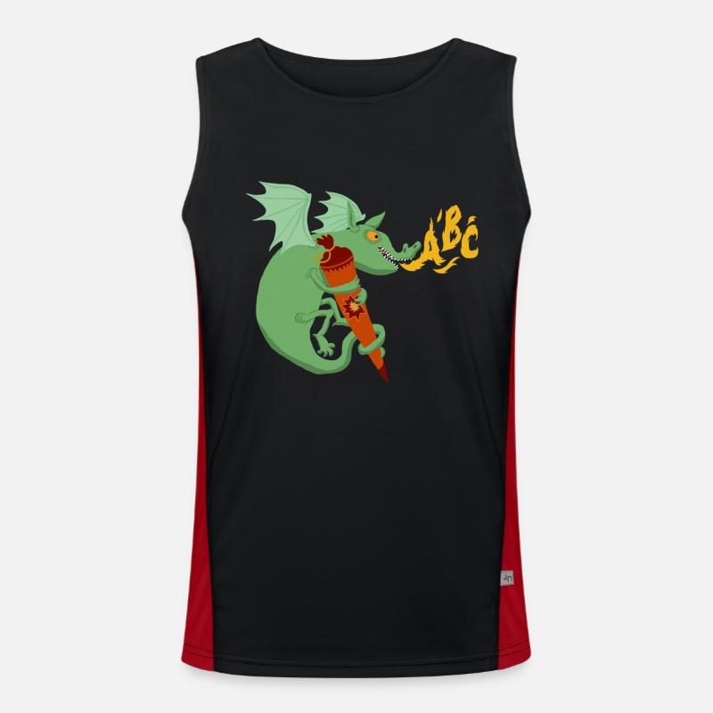 Drache abc Funktionelles Kontrast-Tank Top für Männer 