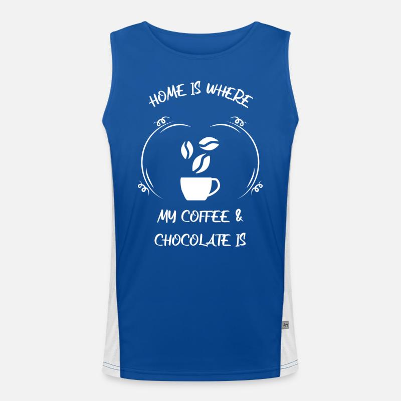 Café, expresso, café et chocolat Débardeur respirant contrasté Homme 