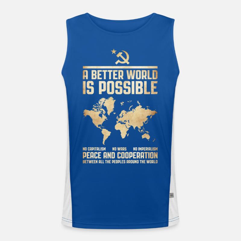 Eine bessere Welt 2 Funktionelles Kontrast-Tank Top für Männer 