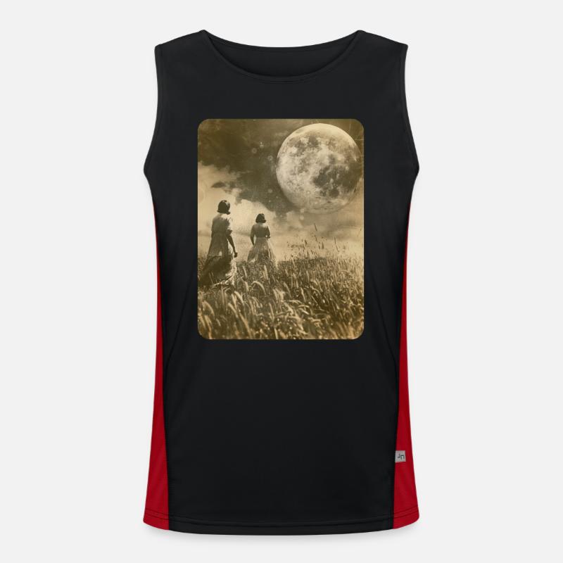 follow the moon Men's Functional Contrast Tank Top 