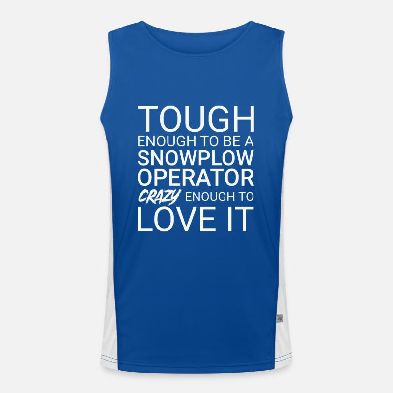 Snowplow Operator Crazy Schneepflugfahrer Funktionelles Kontrast-Tank Top für Männer 