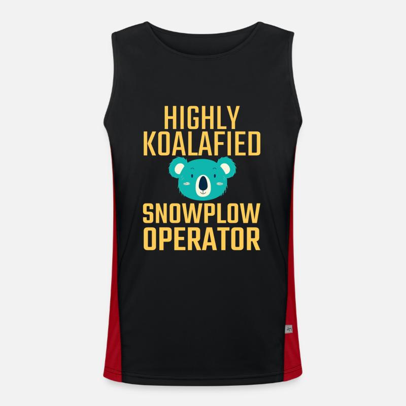 Snowplow Operator Koalafied Schneepflugfahrer Funktionelles Kontrast-Tank Top für Männer 