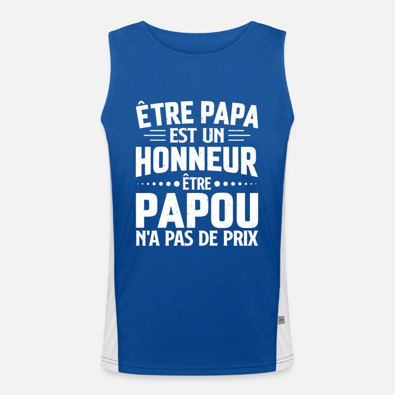 Être Papou n'a pas de Prix Cadeau Papy Débardeur respirant contrasté Homme 