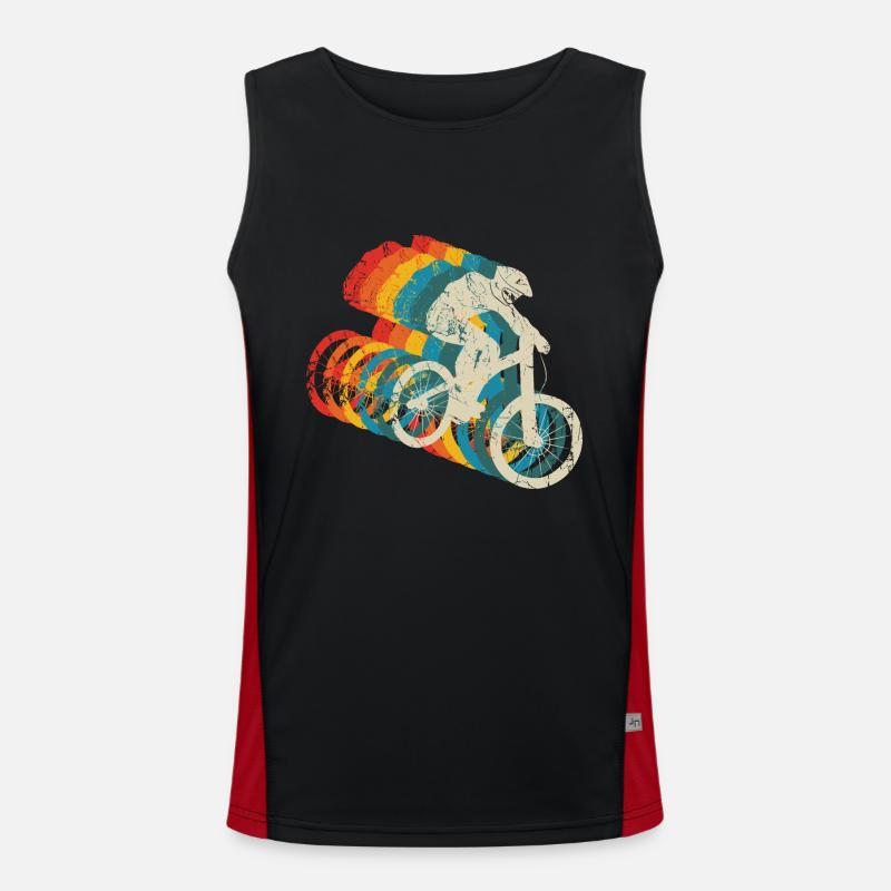 Downhill Mountain Biker MTB Funktionelles Kontrast-Tank Top für Männer 