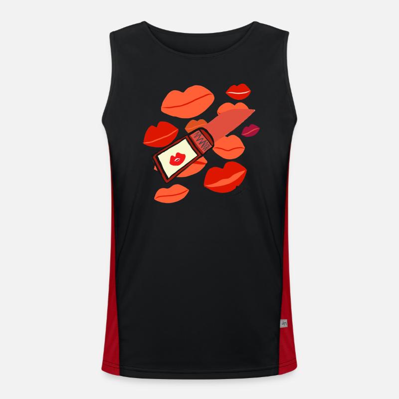 LIPPENSTIFT v2.00 Funktionelles Kontrast-Tank Top für Männer 