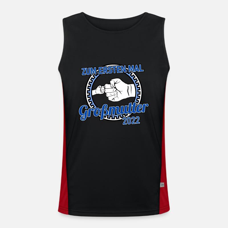 Zum ersten Mal Oma Großmutter werdend Überraschung Funktionelles Kontrast-Tank Top für Männer 