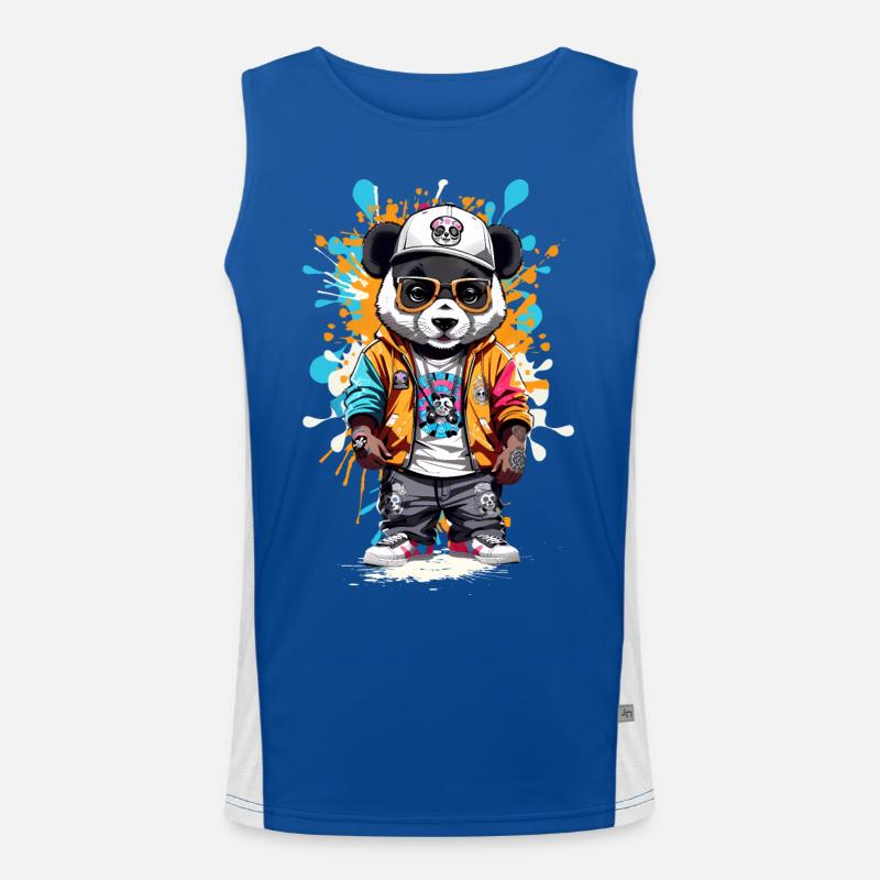 Panda Bear Men's Functional Contrast Tank Top 