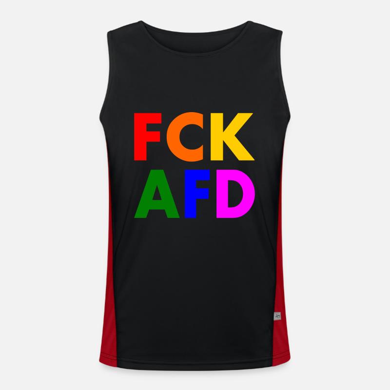 Fck afd Funktionelles Kontrast-Tank Top für Männer 