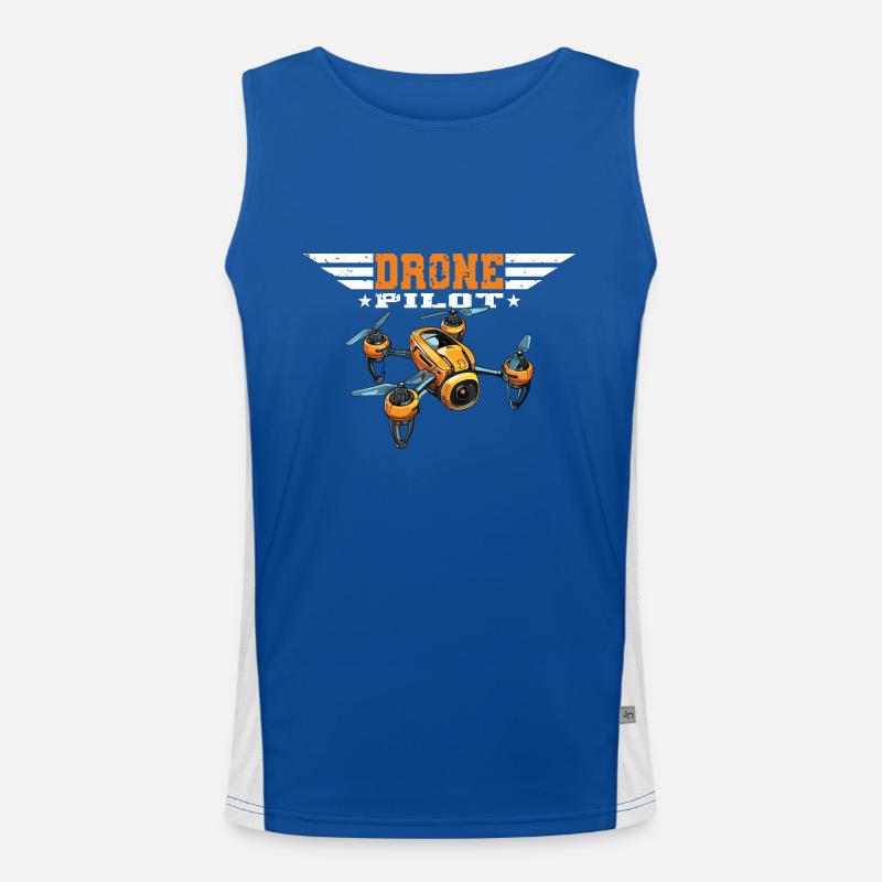 Drone Pilot Drones Copter FPV UAS Pilot Drone Débardeur respirant contrasté Homme 