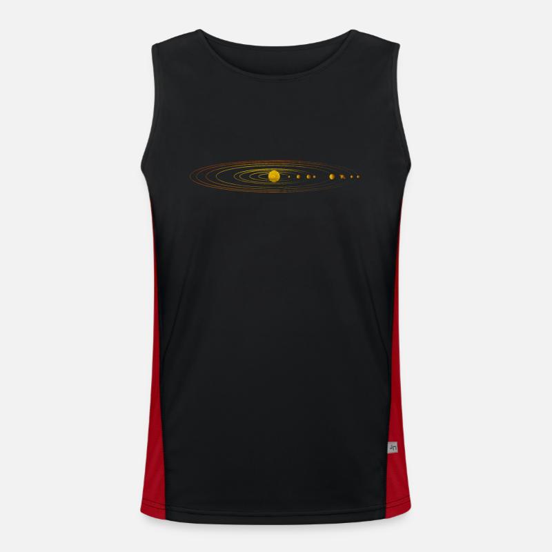 Solar system - Men's Functional Contrast Tank Top  - black/red