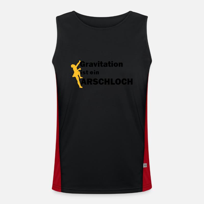 Gravitation Arschloch Funktionelles Kontrast-Tank Top für Männer 