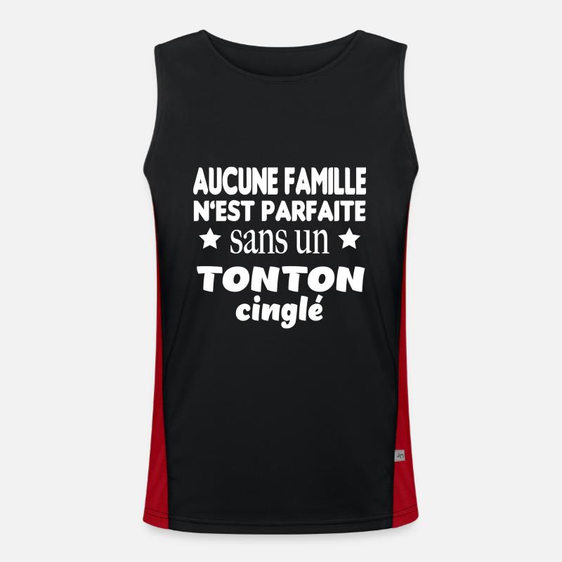 Famille parfaite tonton cinglé Débardeur respirant contrasté Homme 