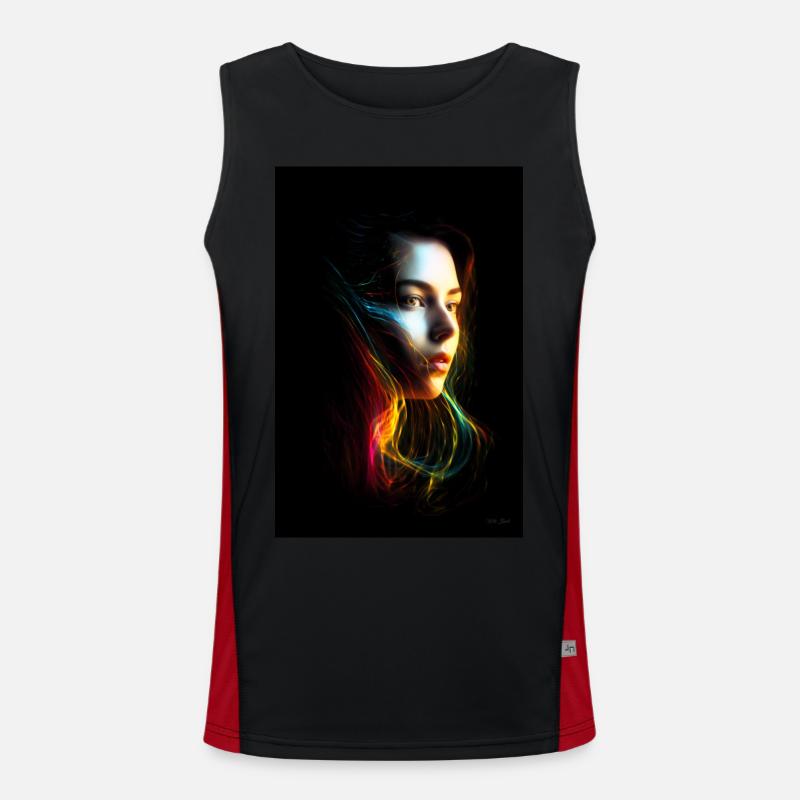 Sinnlich 2 Funktionelles Kontrast-Tank Top für Männer 