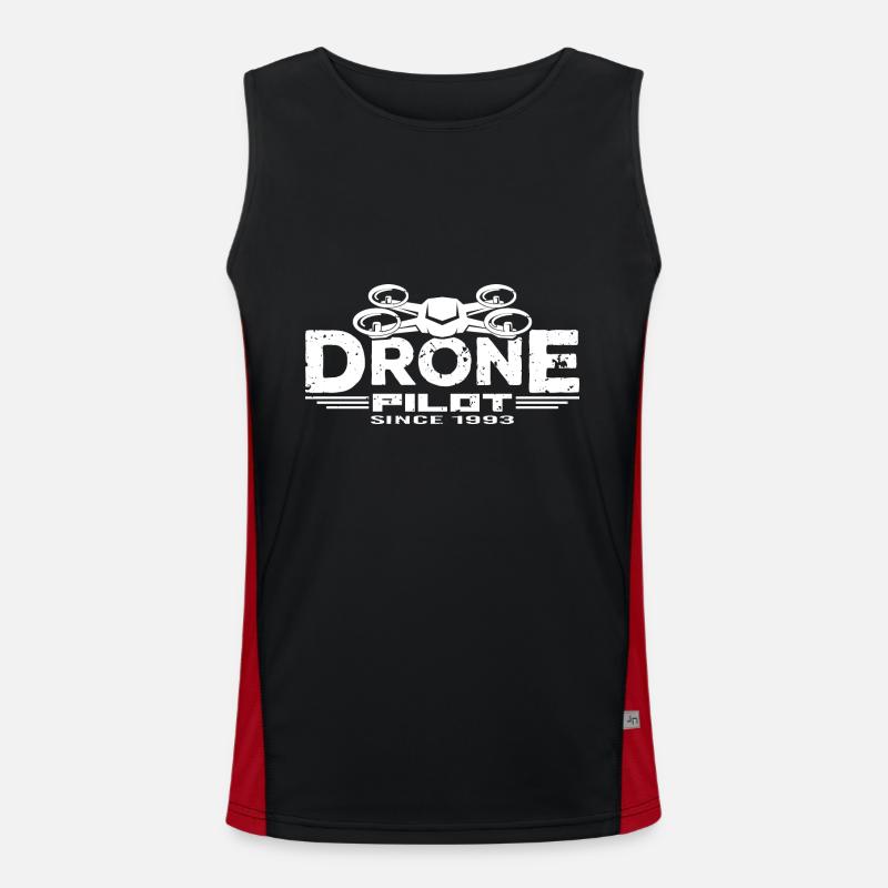 Drone Drones Drone Flight Drone Pilot 1993 Débardeur respirant contrasté Homme 