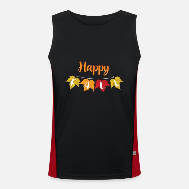 Happy Fall - Autumn Lover Men's Functional Contrast Tank Top 