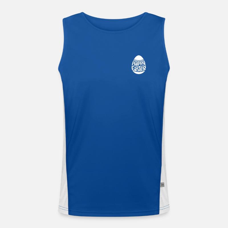 Happy Easter - Easter Bunny - Easter Egg - Chest Men's Functional Contrast Tank Top 