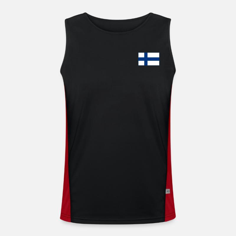 Drapeau de la Finlande Débardeur respirant contrasté Homme 