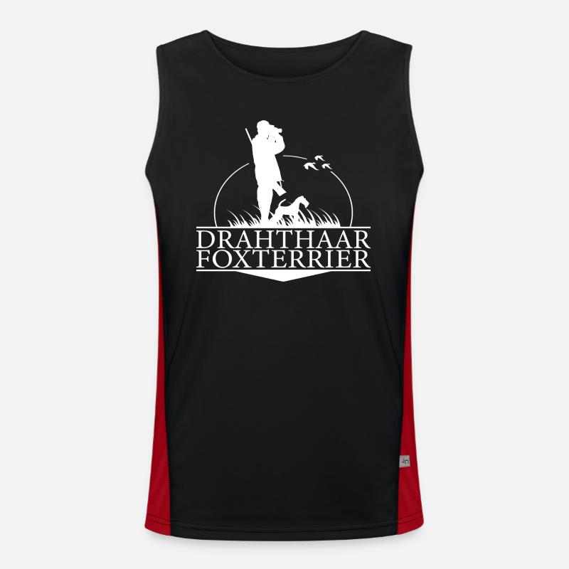 DRAHTHAAR FOXTERRIER Jagdhunde Jäger Wilsigns Funktionelles Kontrast-Tank Top für Männer 
