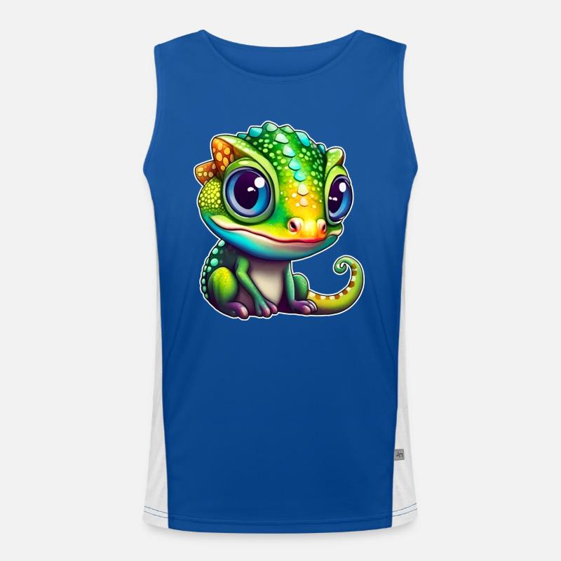 Mignon petit caméléon Débardeur respirant contrasté Homme 