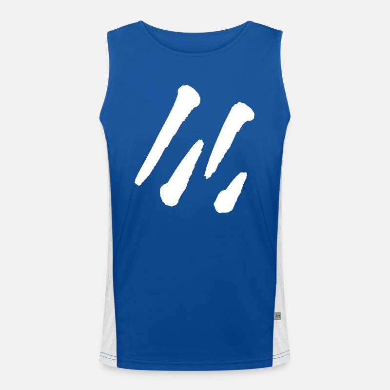 Minimal Stripe Pattern - Design Men's Functional Contrast Tank Top 
