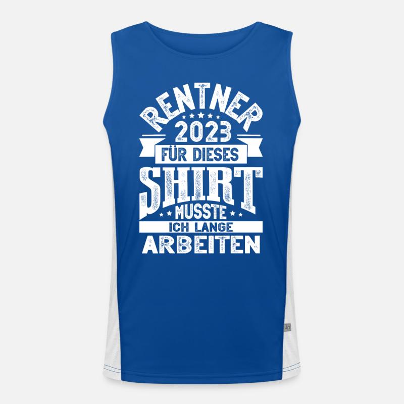 Rentner 2023 Ruhestand Funktionelles Kontrast-Tank Top für Männer 