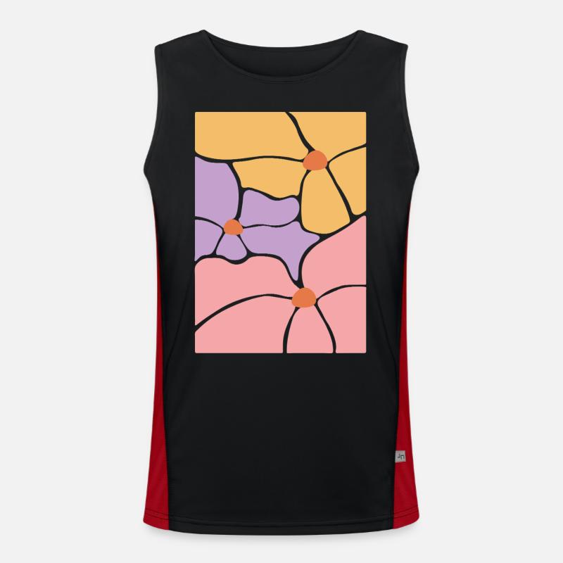 Boho Flora Blomster Funktionel kontrast tanktop til herrer 
