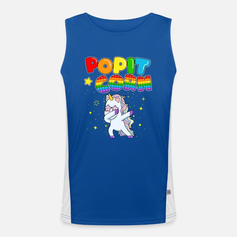 Pop It Corn Licorne douce enchanteresse Débardeur respirant contrasté Homme 
