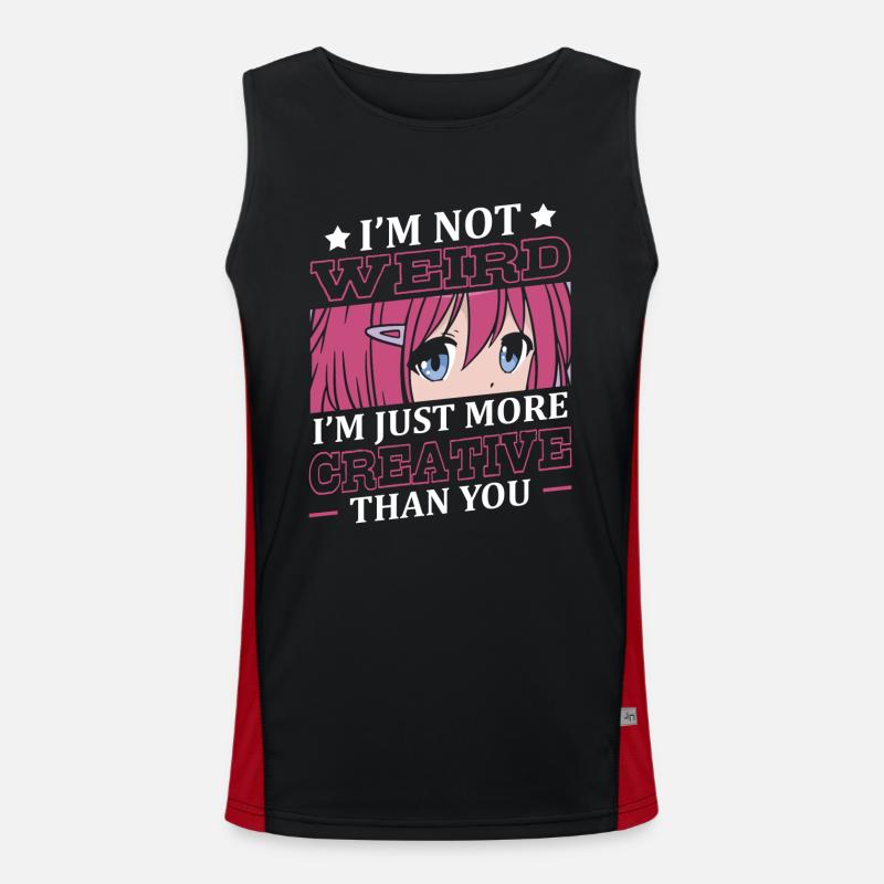 Not strange, I'm just more creative | Men's Functional Contrast Tank Top 