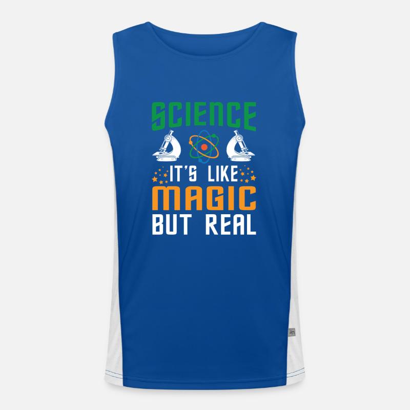 SCIENCE it's like magic Funktionelles Kontrast-Tank Top für Männer 