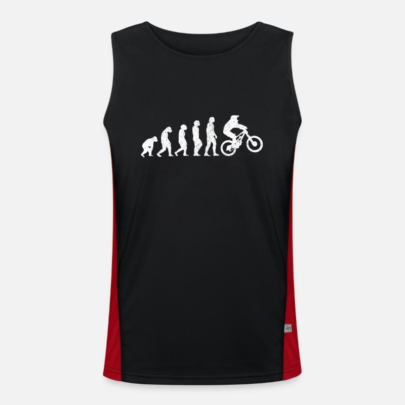 Mountainbike Evolution MTB Geschenk Funktionelles Kontrast-Tank Top für Männer 
