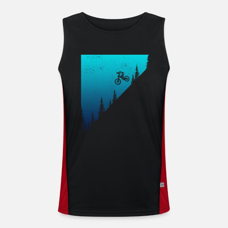 VTT VTT Downhill Biker cadeau Débardeur respirant contrasté Homme 