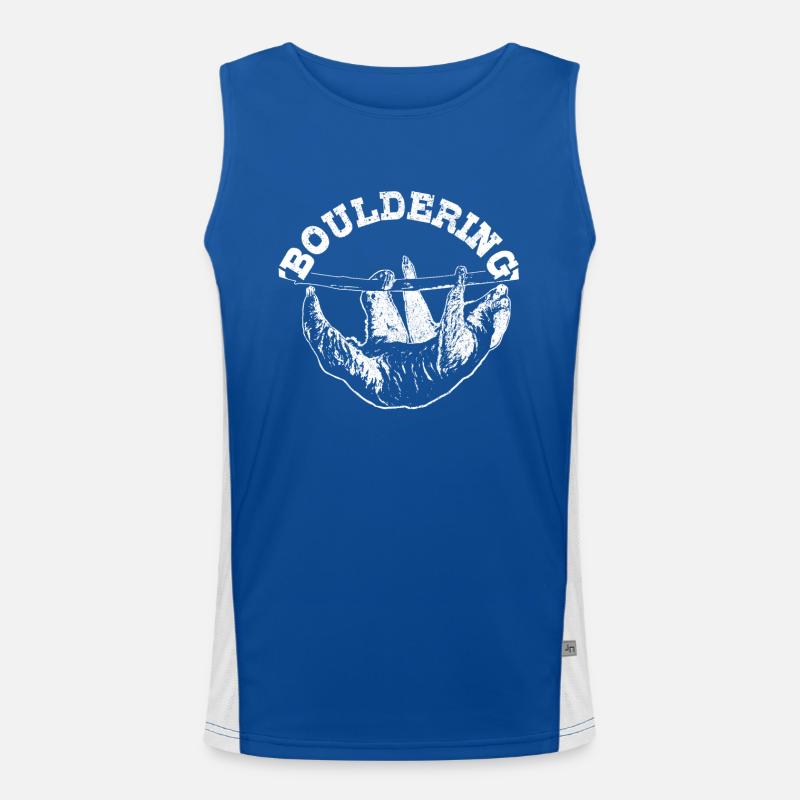 Bouldern Faultier Klettern Geschenk Funktionelles Kontrast-Tank Top für Männer 
