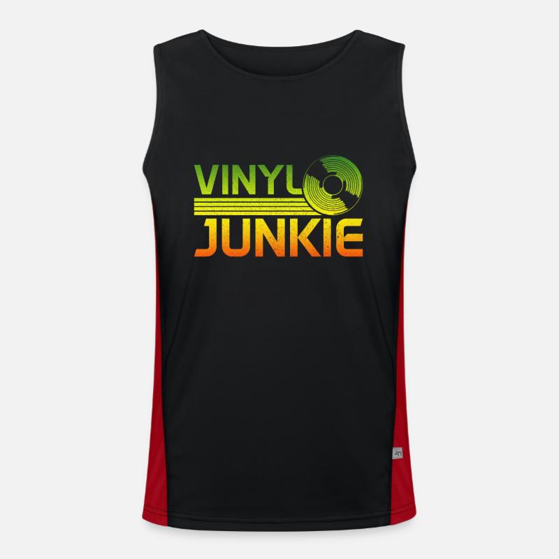 Vinyl Record Dub Reggae Gift Men's Functional Contrast Tank Top 