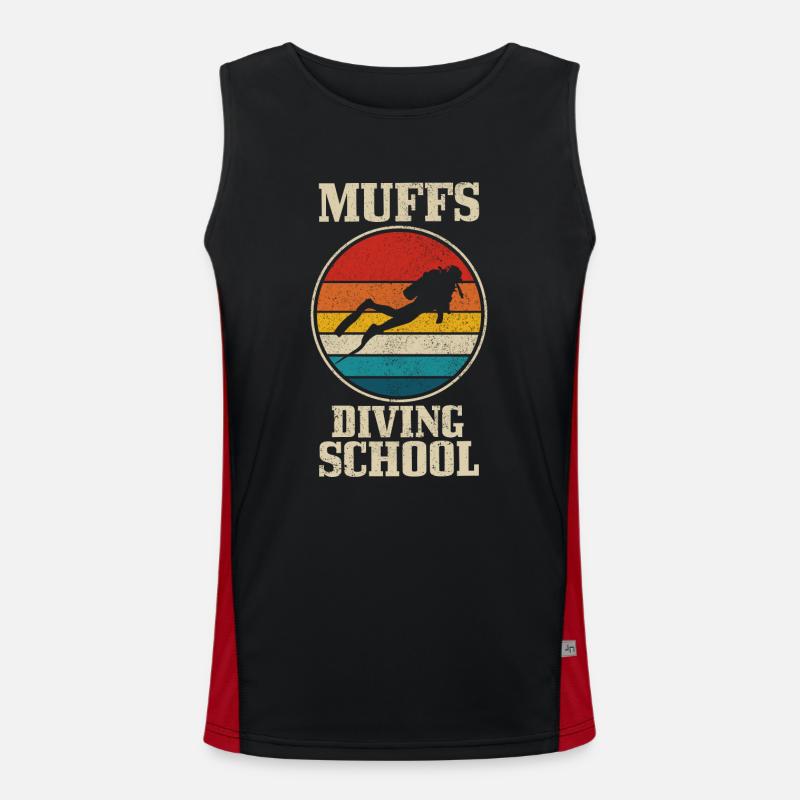 Diving Funny Vintage Diver Gift Men's Functional Contrast Tank Top 