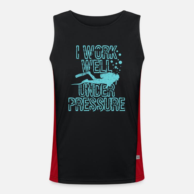 Diving Funny Vintage Diver Gift Men's Functional Contrast Tank Top 